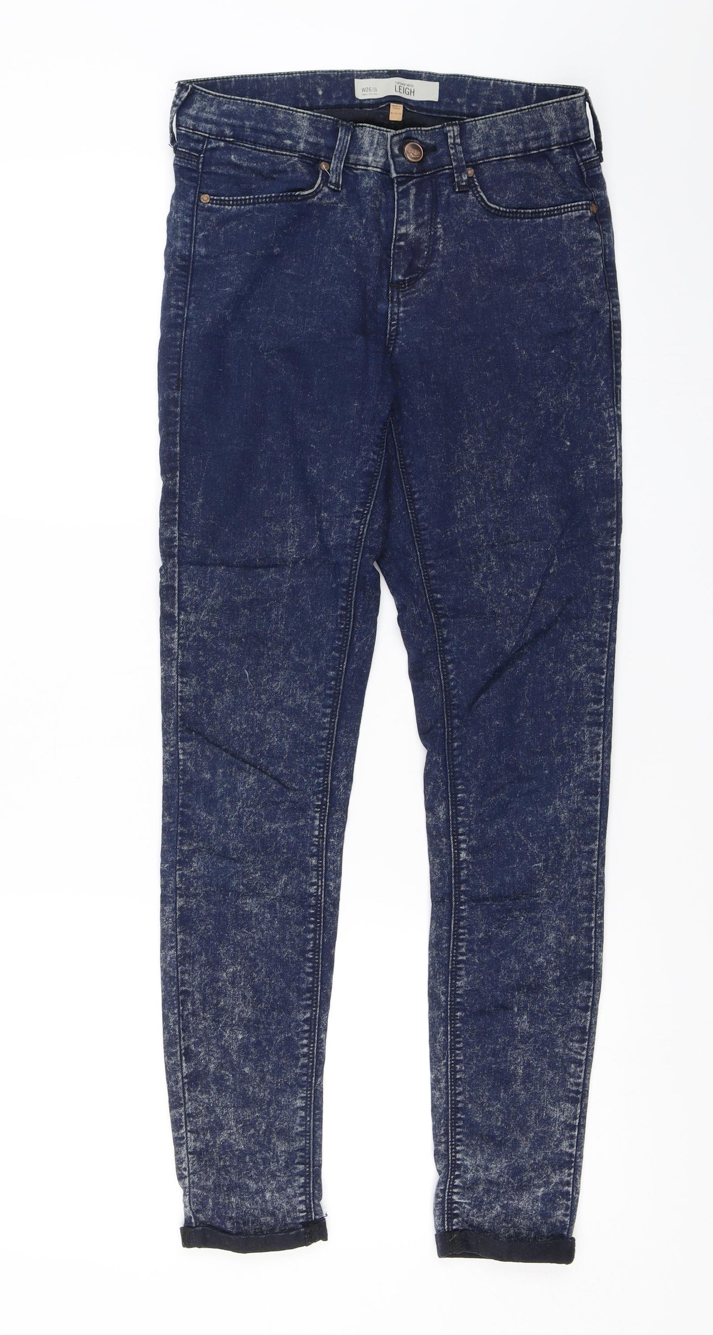Topshop Womens Blue   Skinny Jeans Size 8 L27 in