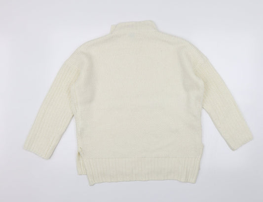 House Womens White   Pullover Jumper Size XS