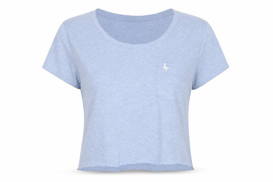 Jack Wills Womens Blue   Cropped T-Shirt Size 8  - Cut to length