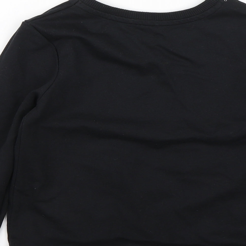 Primark Girls Black   Pullover Jumper Size 6-7 Years  - Rainbow