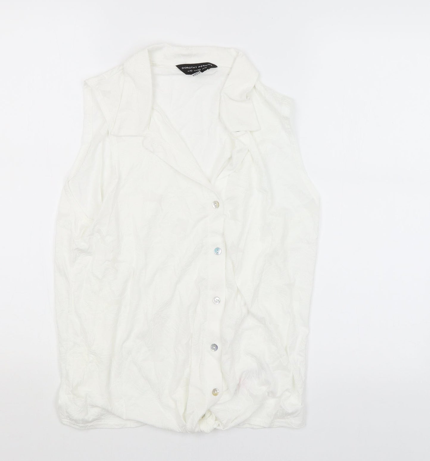 Dorothy Perkins Womens White   Basic Button-Up Size 10