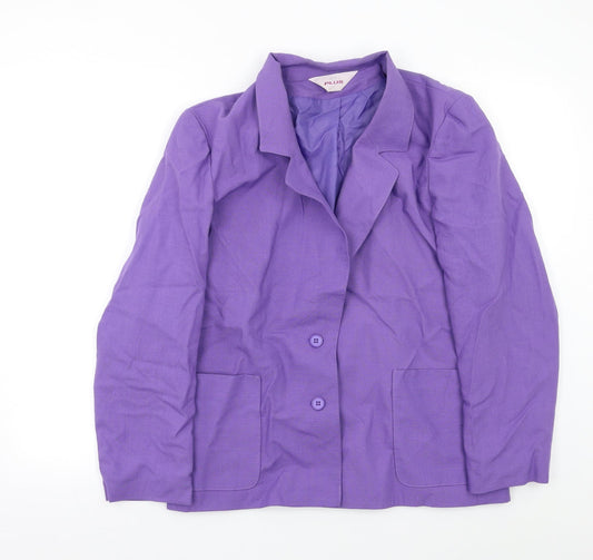 Plus Womens Purple   Pea Coat Blazer Size L