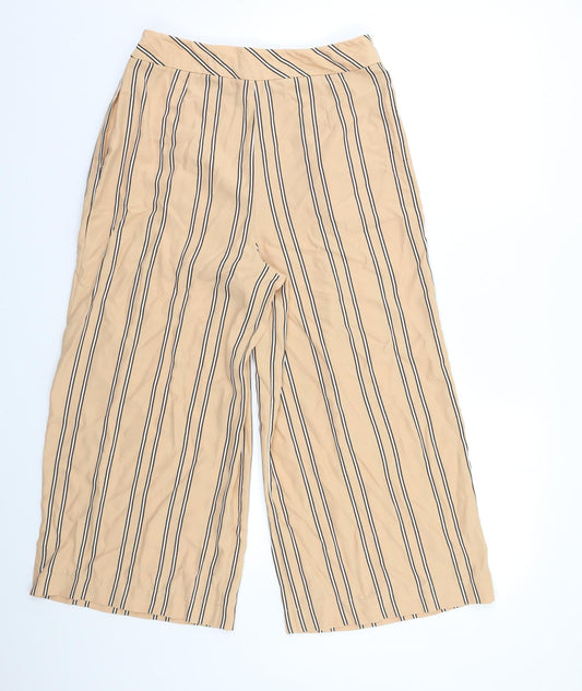 Prew Womens Multicoloured Striped  Cropped Trousers Size 12 L21 in