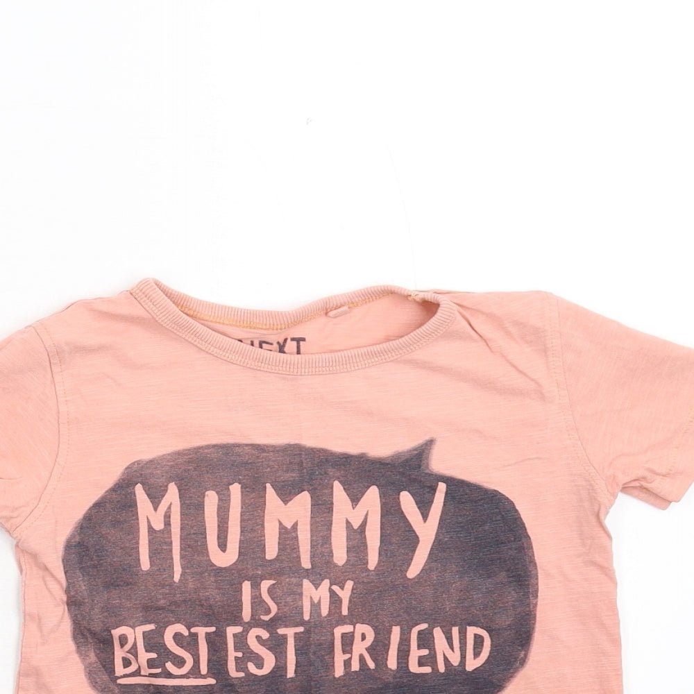 NEXT Girls Black   Basic T-Shirt Size 2-3 Years