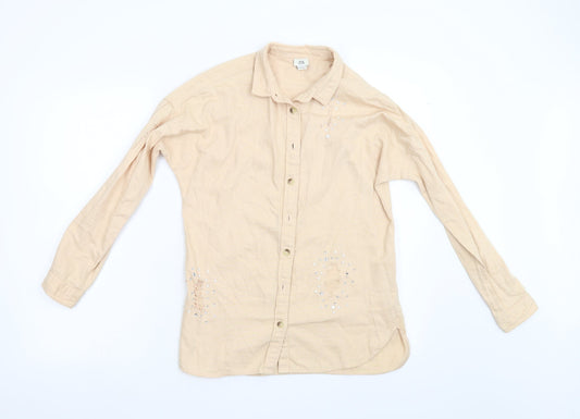 River Island Girls Beige  Denim Basic Button-Up Size 11-12 Years