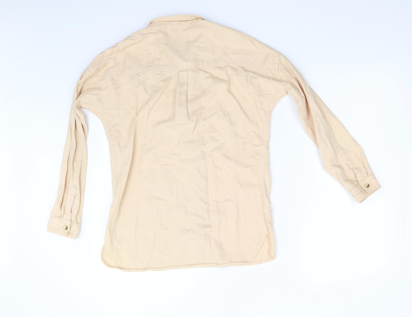 River Island Girls Beige  Denim Basic Button-Up Size 11-12 Years