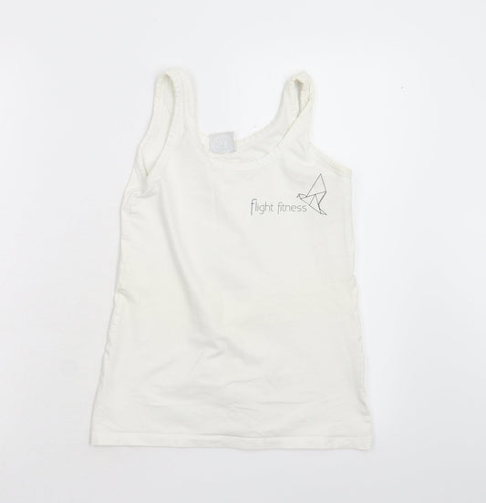 Flight Fitness Womens White   Basic Tank Size S