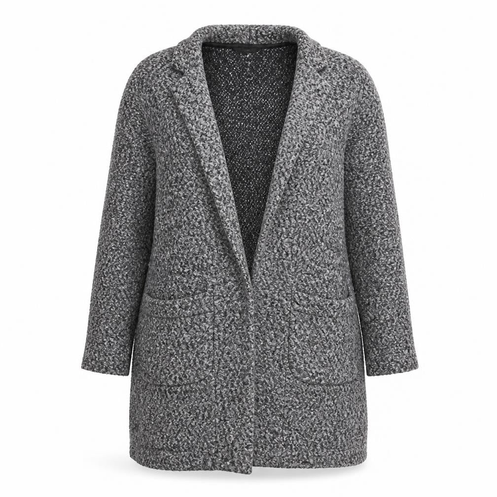 George Womens Grey  Knit Overcoat Coat Size 12