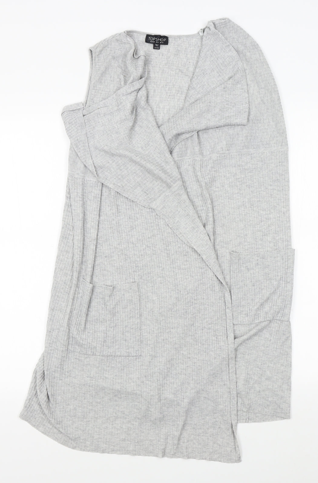 Topshop Womens Grey   Wrap Jumper Size 10