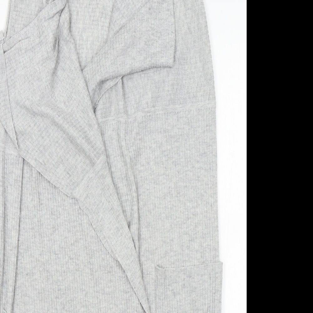 Topshop Womens Grey   Wrap Jumper Size 10