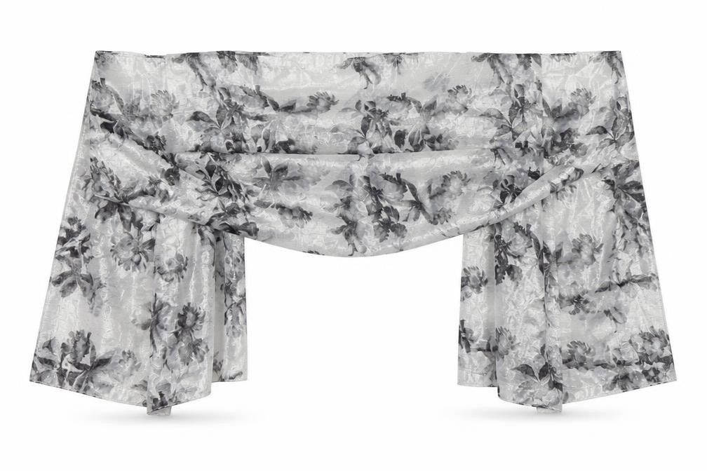 Preworn Womens Grey Floral   Shawl/Wrap