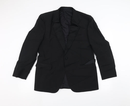 Preworn Mens Black   Jacket Suit Jacket Size 38