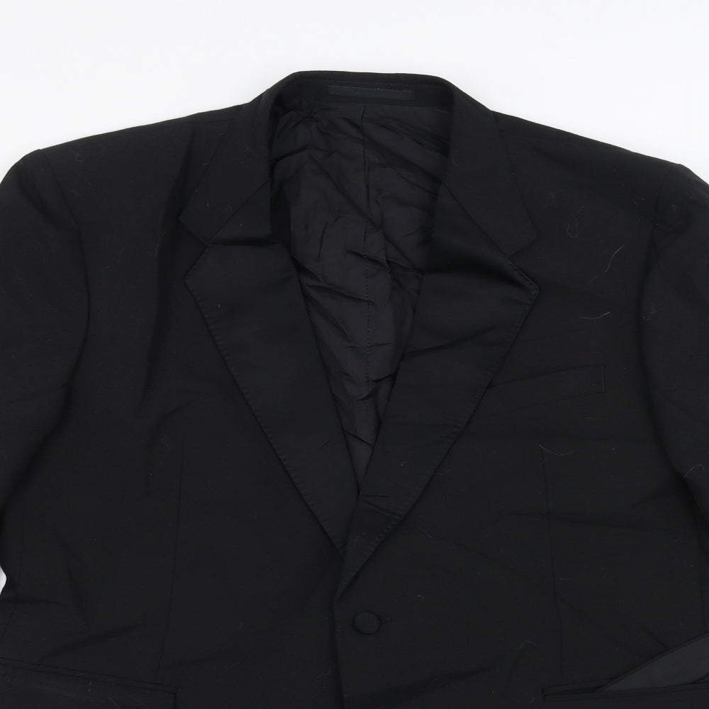 Preworn Mens Black   Jacket Suit Jacket Size 38