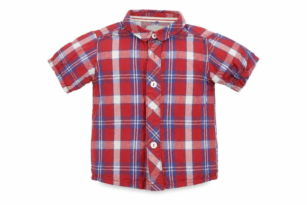 TU Baby Red   Basic Button-Up Size 9-12 Months
