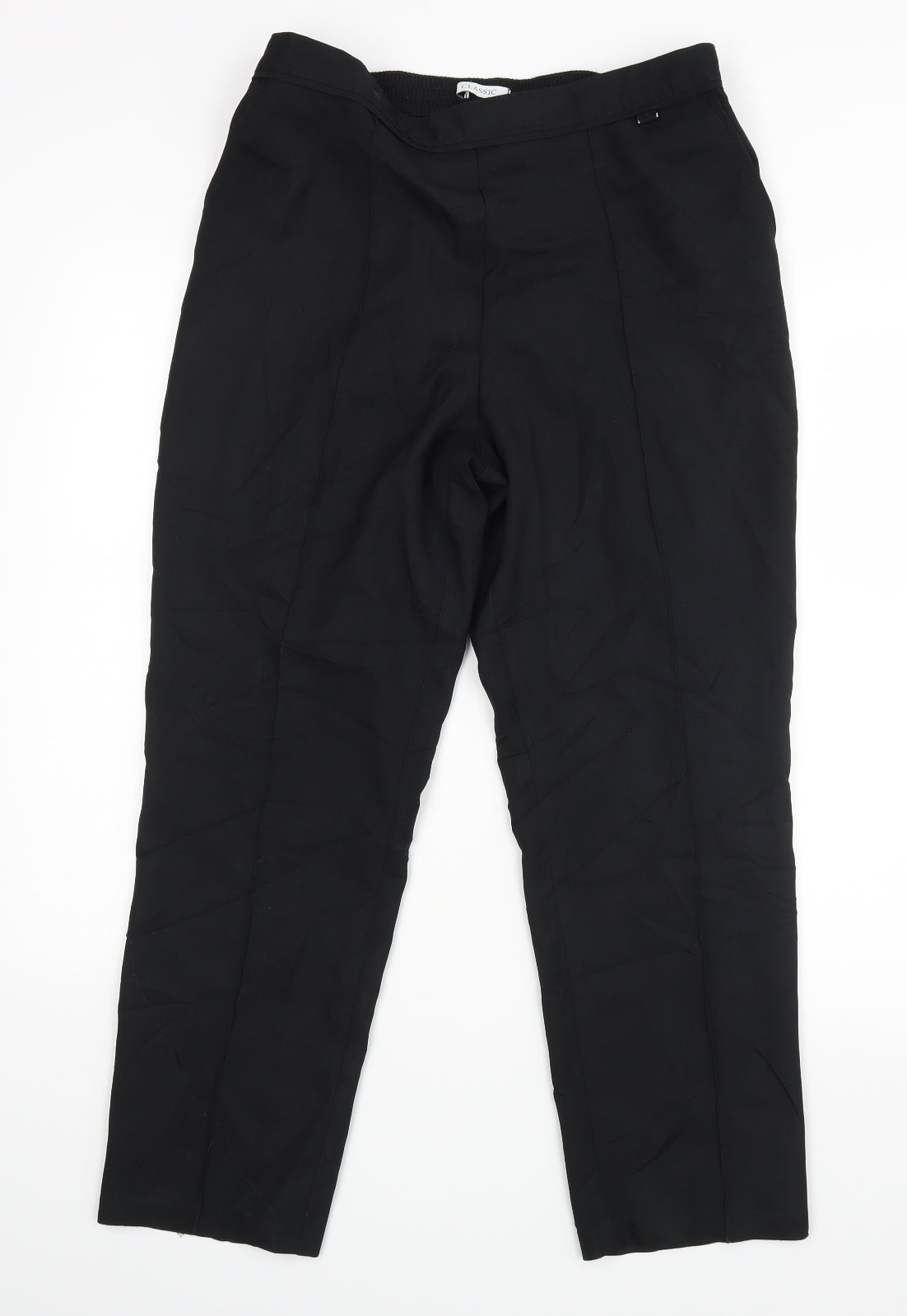 M&S Womens Black   Dress Pants Trousers Size 12 L27 in