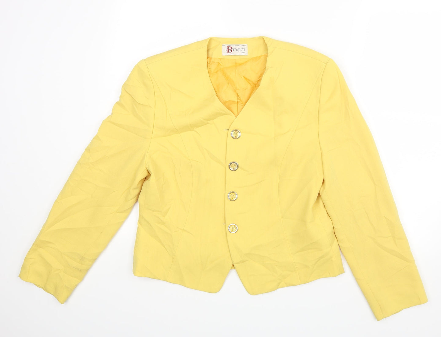 Bianca Womens Yellow   Jacket  Size 38