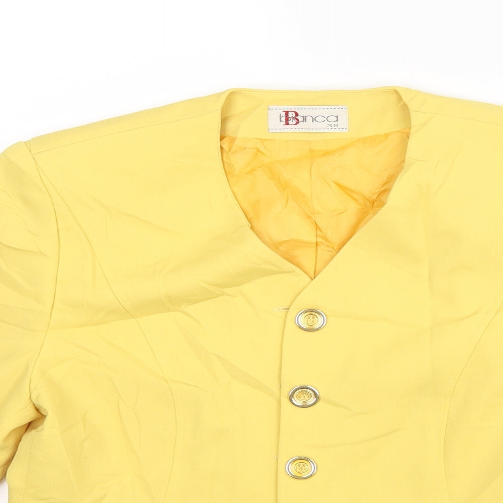 Bianca Womens Yellow   Jacket  Size 38