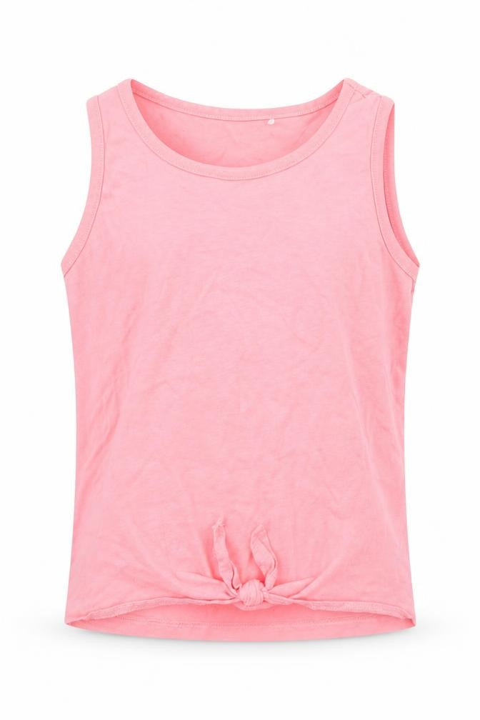 Front view of George girls’ pink camisole t-shirt, size 8-9, years