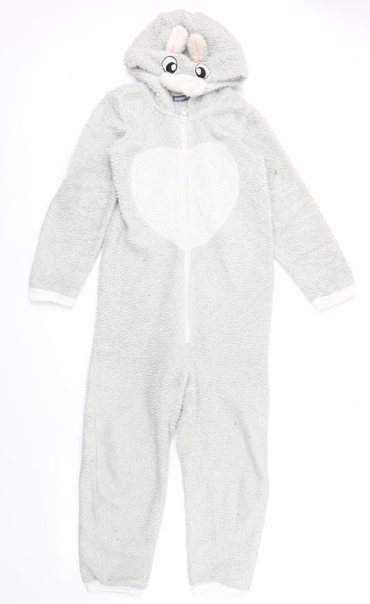 PEPPERTS Girls Grey Animal Print  Cami Nightshirt   - rabbit