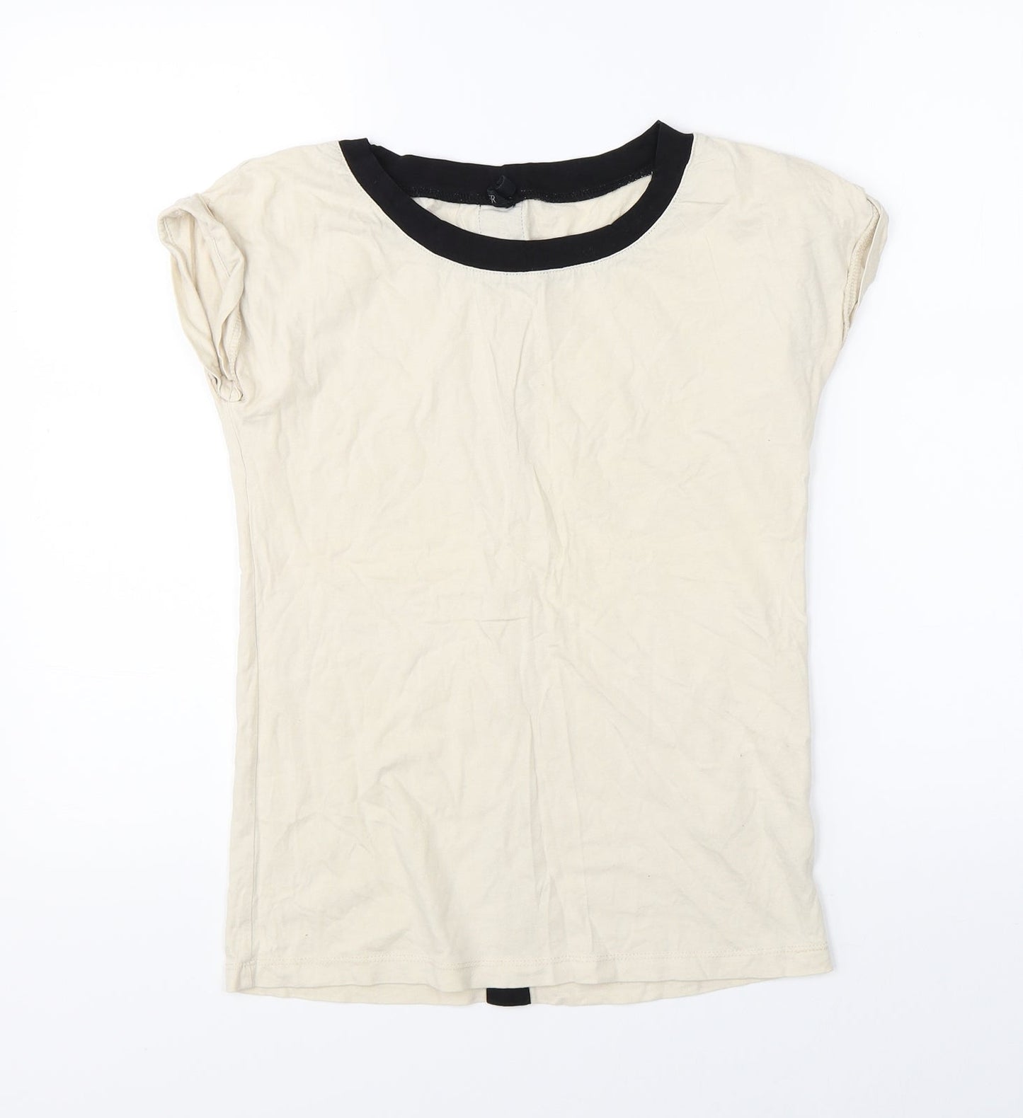 Reporter Womens Beige   Basic T-Shirt Size XS