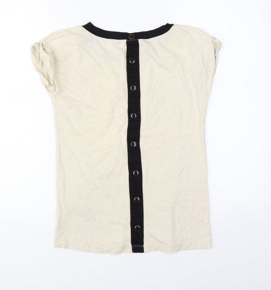 Reporter Womens Beige   Basic T-Shirt Size XS