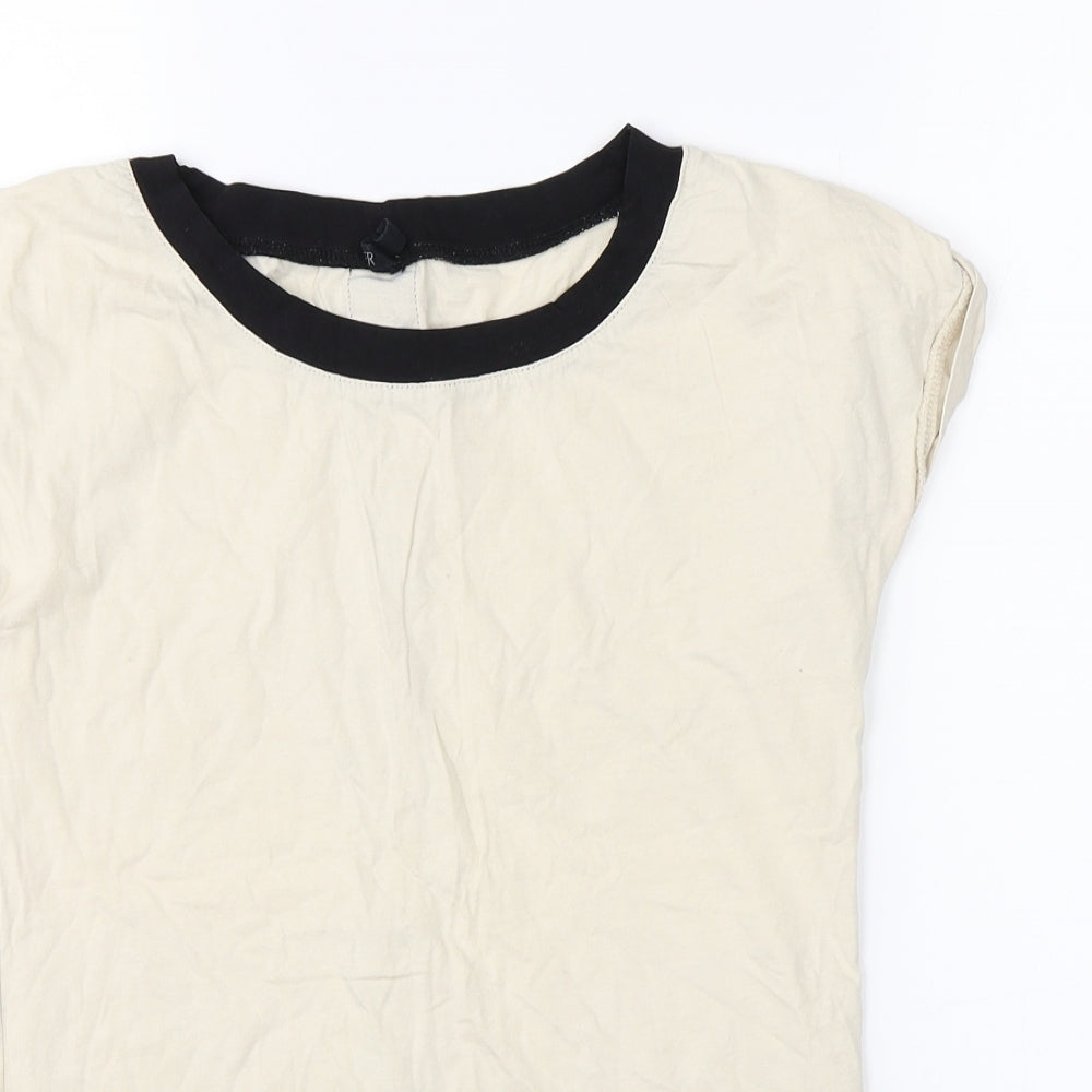 Reporter Womens Beige   Basic T-Shirt Size XS