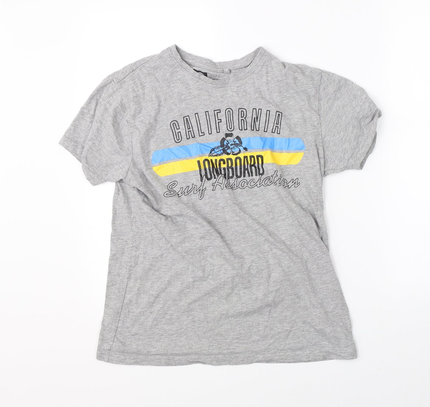 Cedar Wood State Mens Grey    T-Shirt Size S