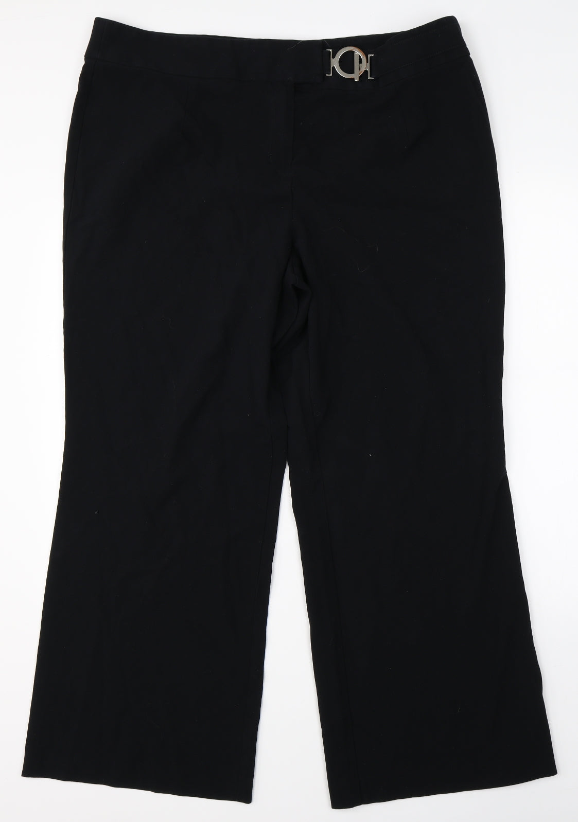 Preworn Womens Black   Trousers  Size 40 in L28 in