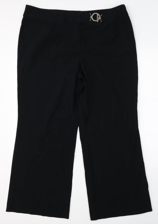 Preworn Womens Black   Trousers  Size 40 in L28 in