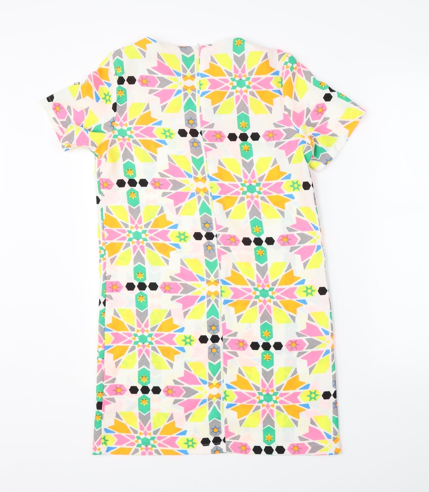 Vera & Lucy Womens Multicoloured Geometric  Pencil Dress  Size M