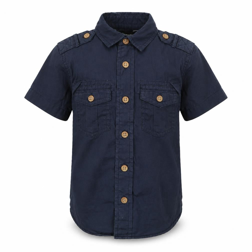 George Boys Blue   Basic Button-Up Size 3 Years