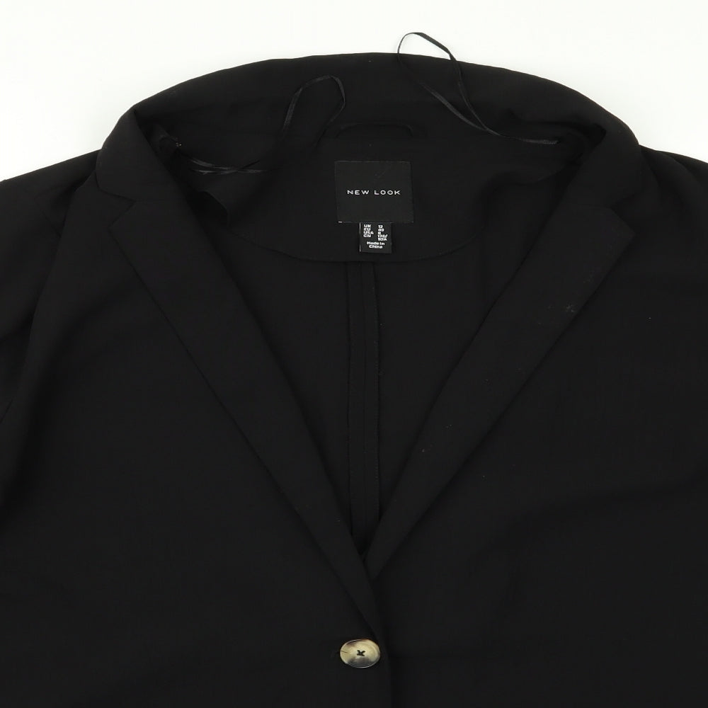 New Look Womens Black  Rayon Jacket  Size 12