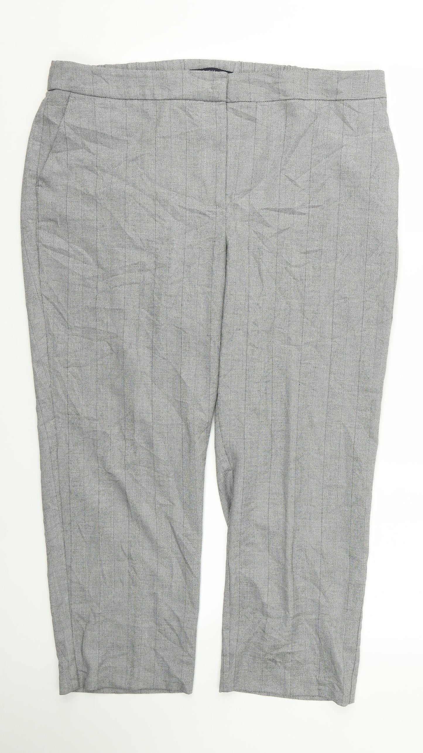 m&s Womens Grey   Trousers  Size 38 L23 in