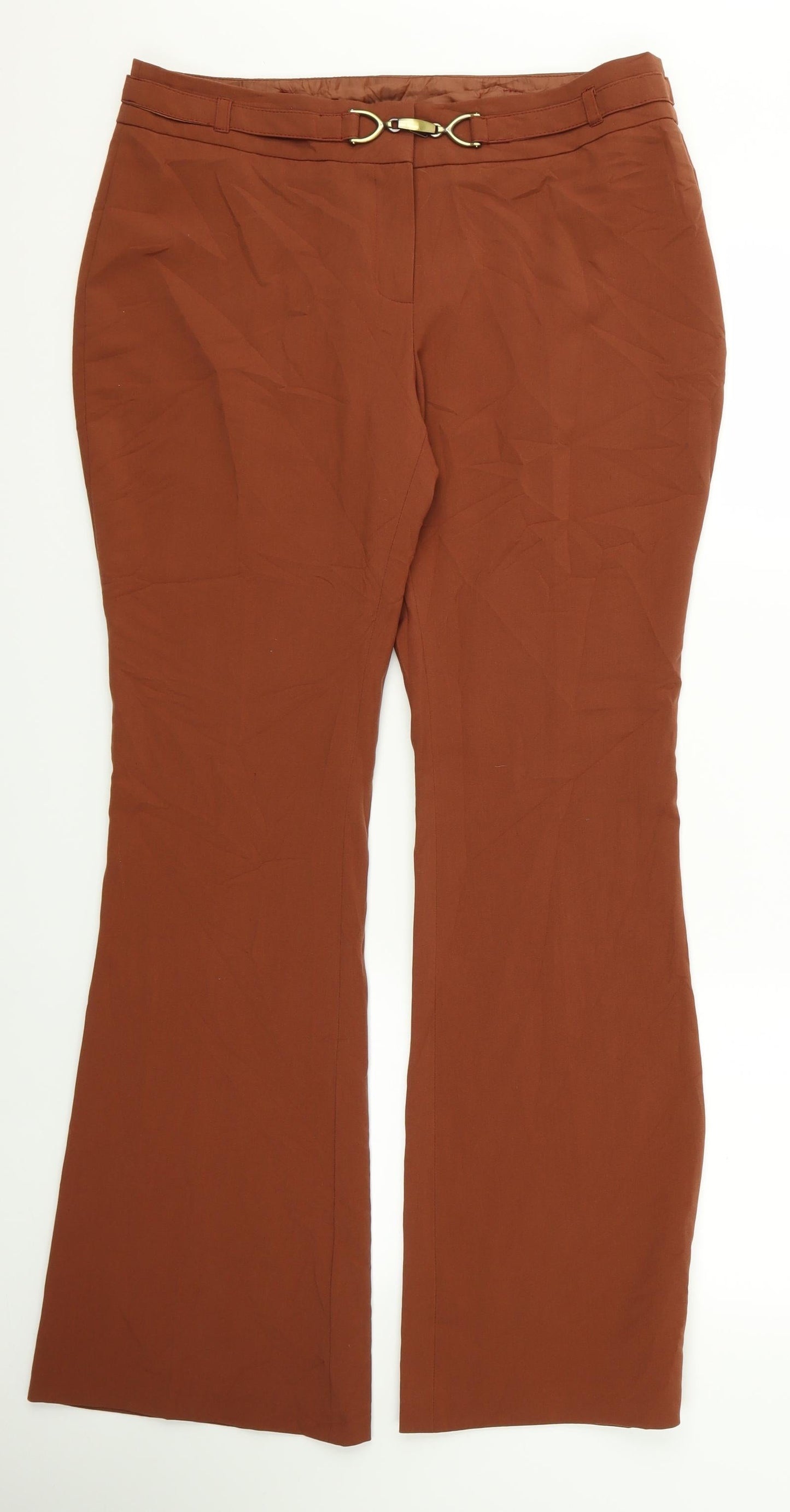 Dorothy Perkins Womens Orange   Trousers  Size 12 L31 in