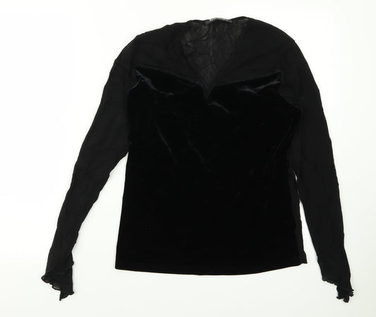 Betty Clark Womens Black   Basic Blouse Size M