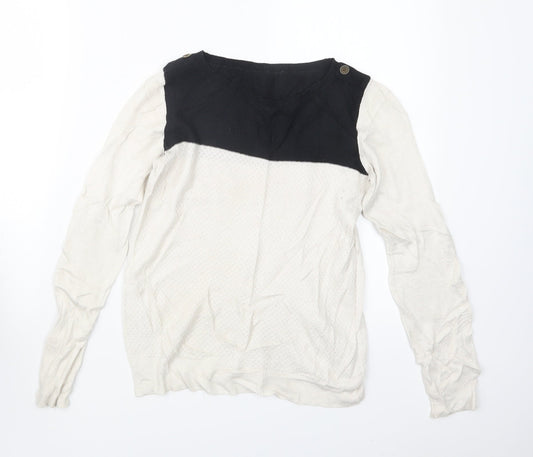 Dorothy Perkins Womens White  Knit Pullover Jumper Size 10