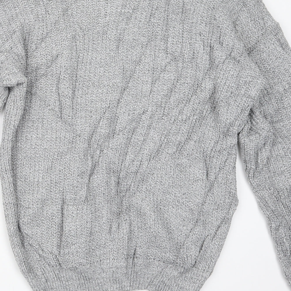 Boohoo Womens Grey  Knit Pullover Jumper Size 14