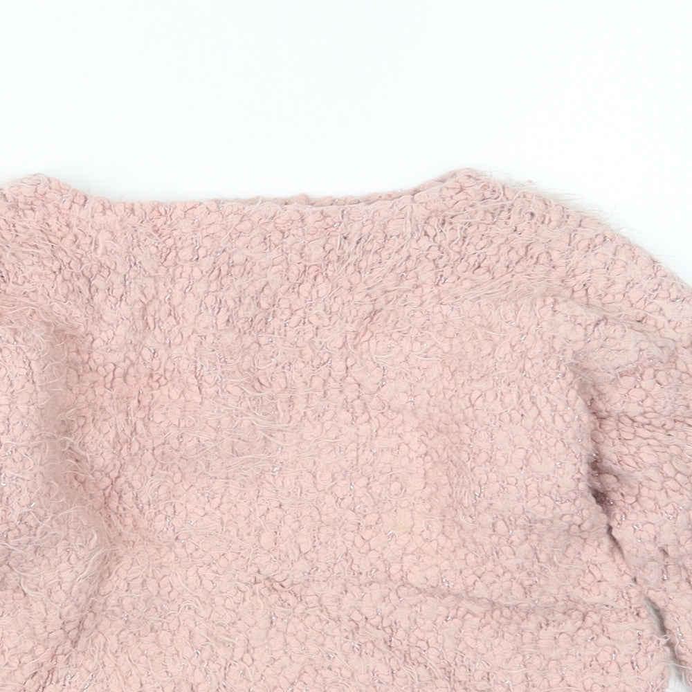 NEXT Girls Pink  Knit Pullover Jumper Size 8 Years