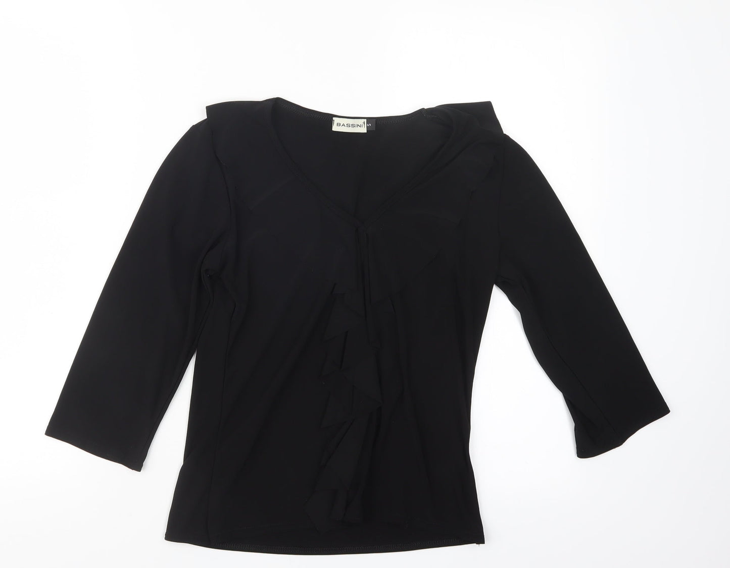 BASSINI Womens Black   Basic T-Shirt Size S