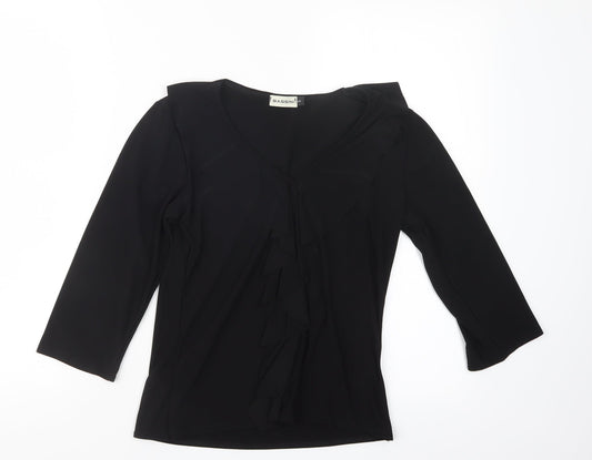 BASSINI Womens Black   Basic T-Shirt Size S