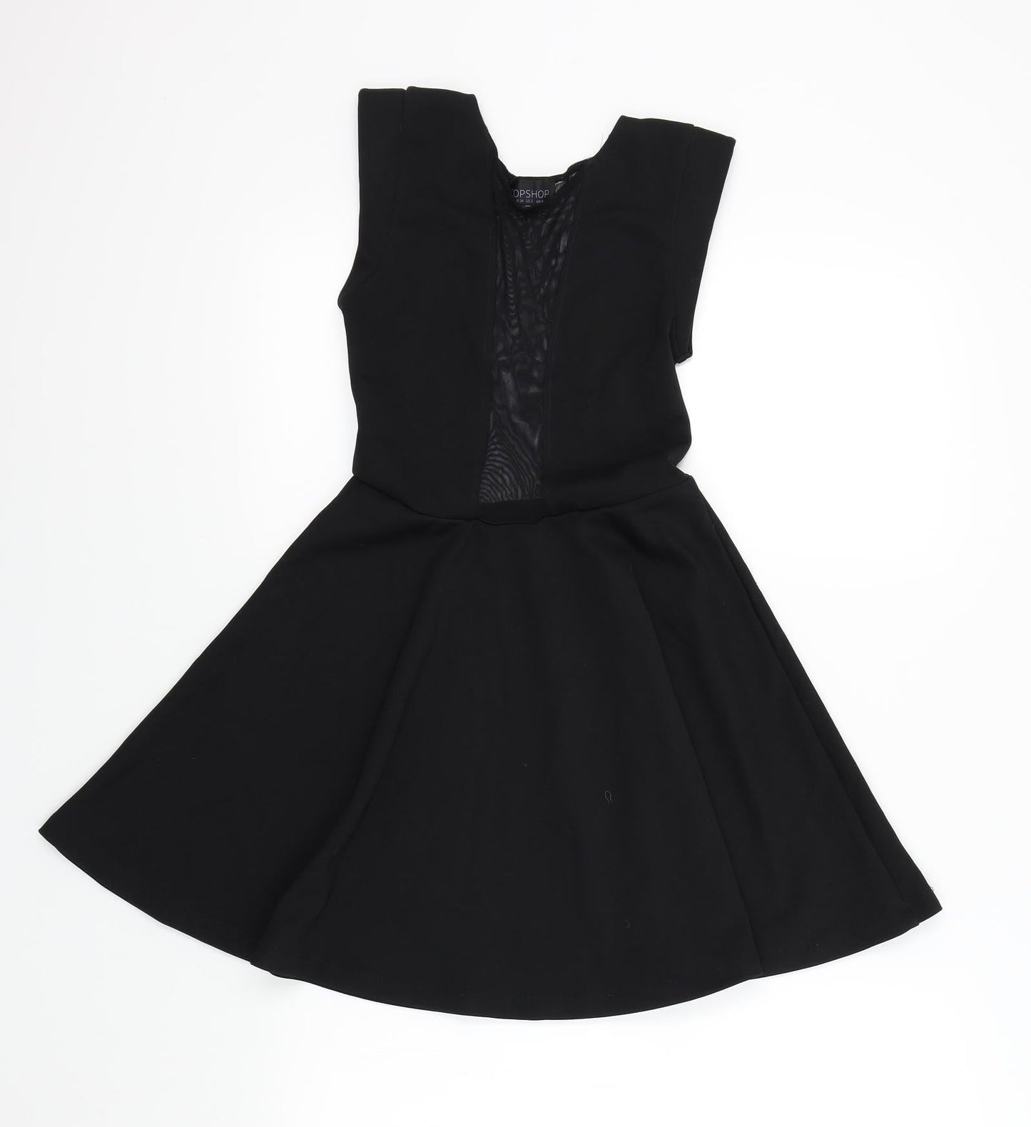 top shop Womens Black Colourblock  Fit & Flare  Size 6