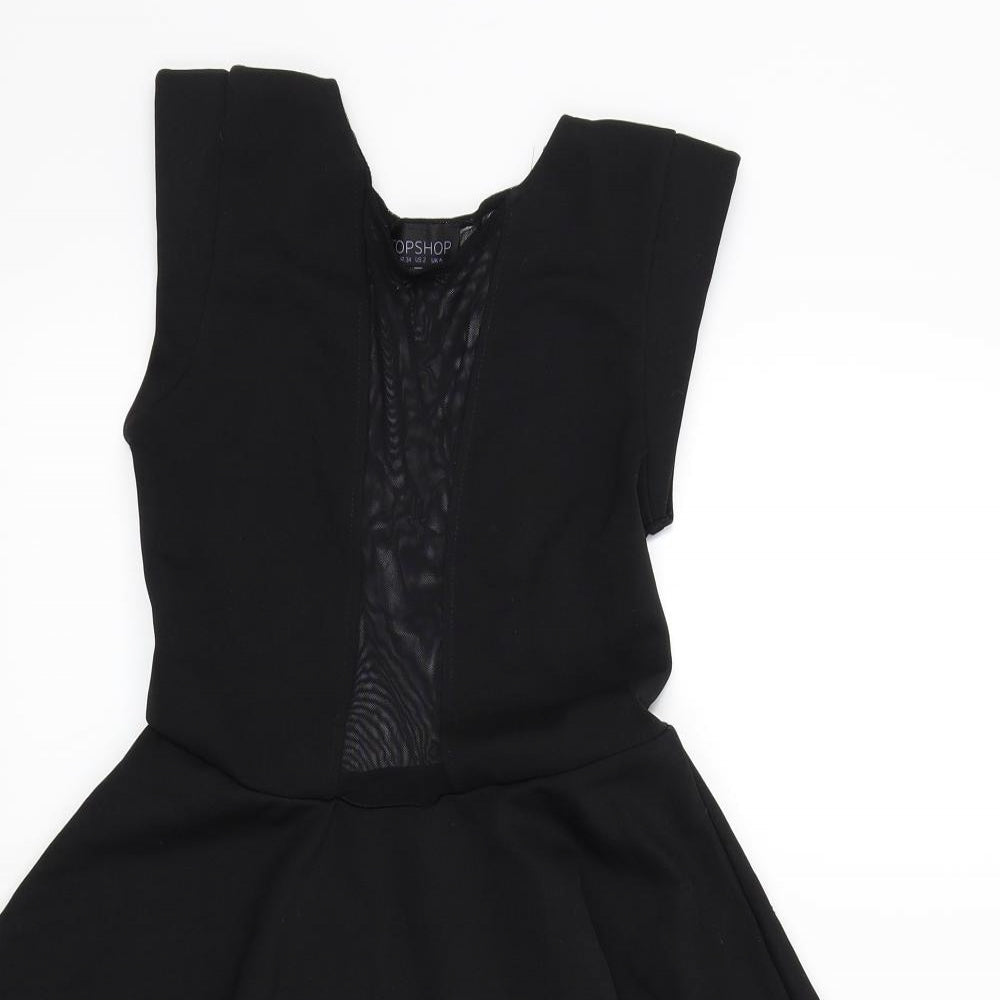 top shop Womens Black Colourblock  Fit & Flare  Size 6