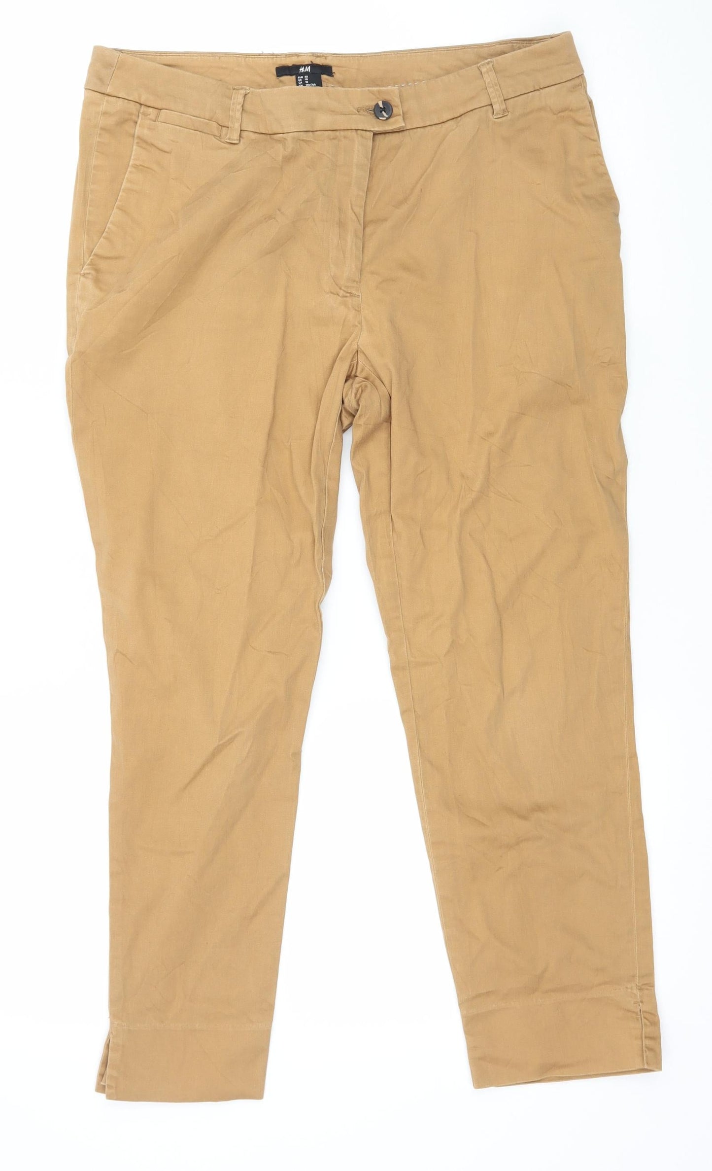 H&M Womens Brown   Capri Trousers Size 12 L24 in