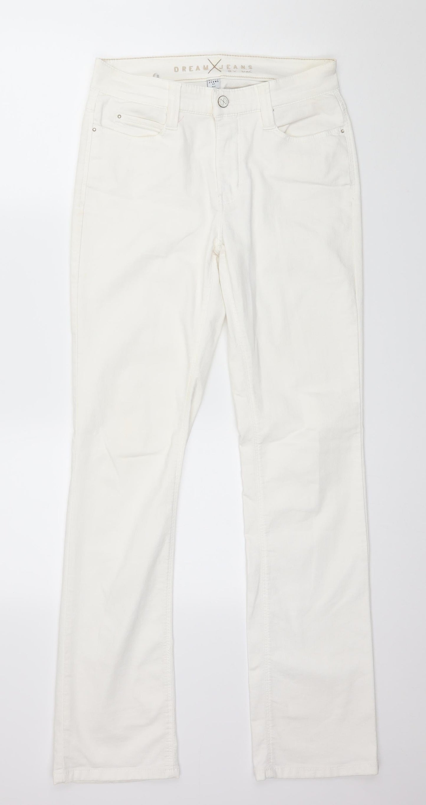 Dream Jeans Womens White  Denim Straight Jeans Size 30 in L32 in