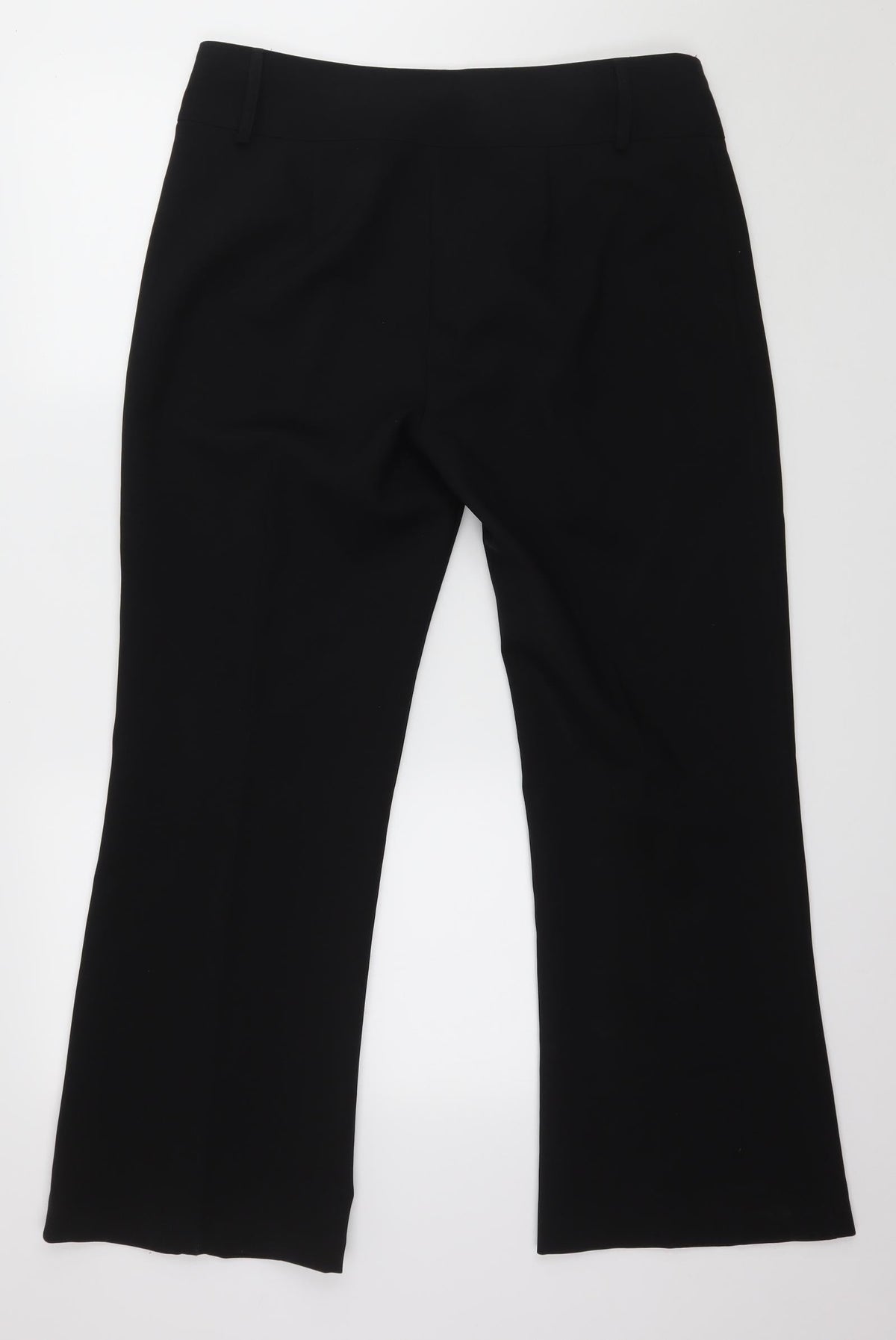 Back view of AMARANTO women’s black trousers, size UK 14, 28-inch leg