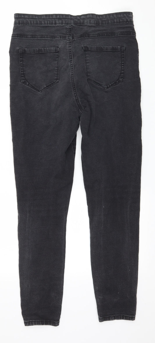 Denim & Co. Womens Grey  Denim Skinny Jeans Size 14 L27 in