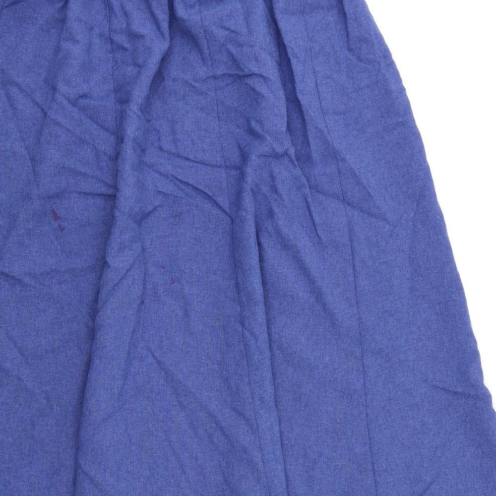 Preworn Womens Blue   Pleated Skirt Size 36 in