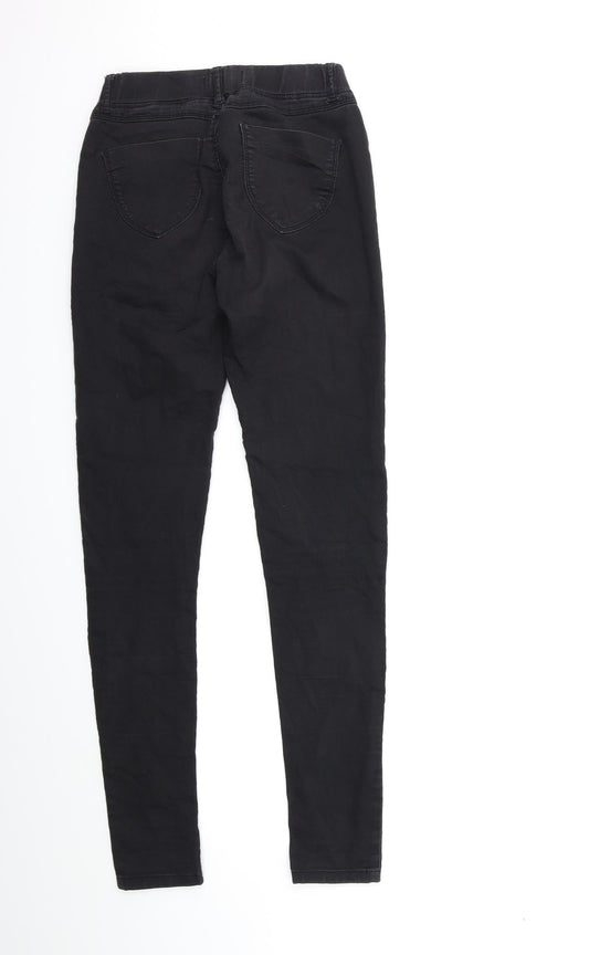 Dorothy Perkins Womens Black  Denim Skinny Jeans Size 8 L31 in