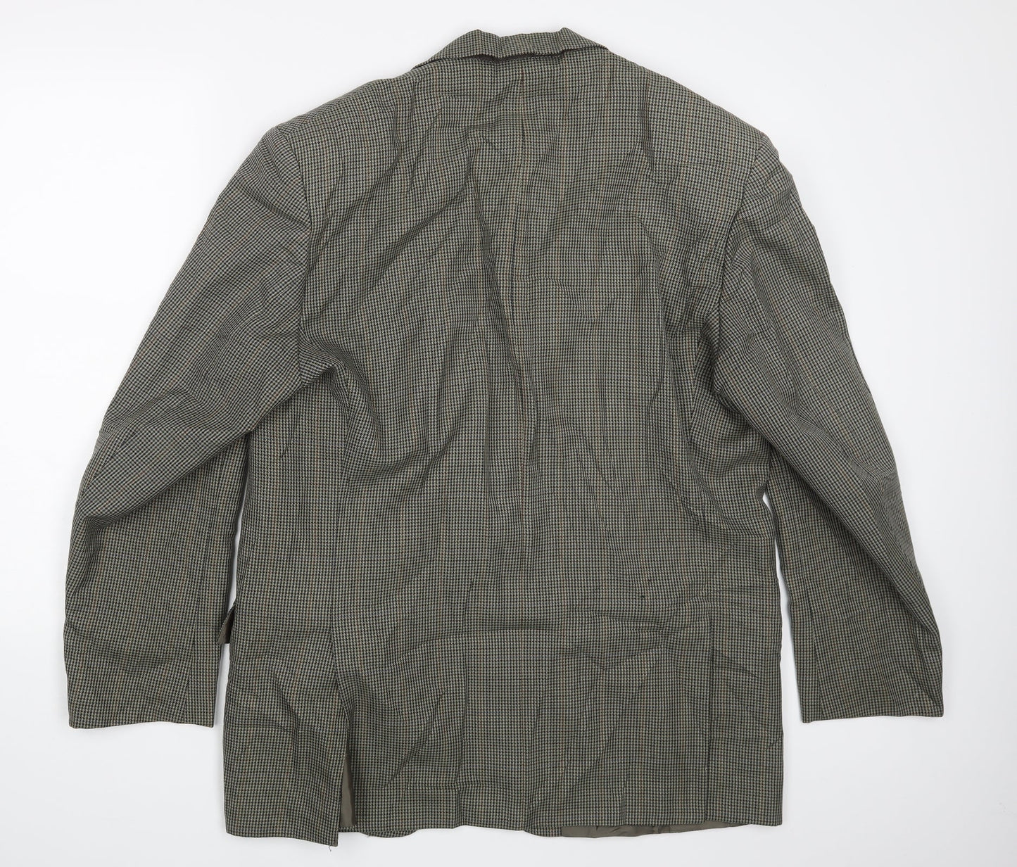 Green Woods Mens Grey Check  Jacket Suit Jacket Size 42