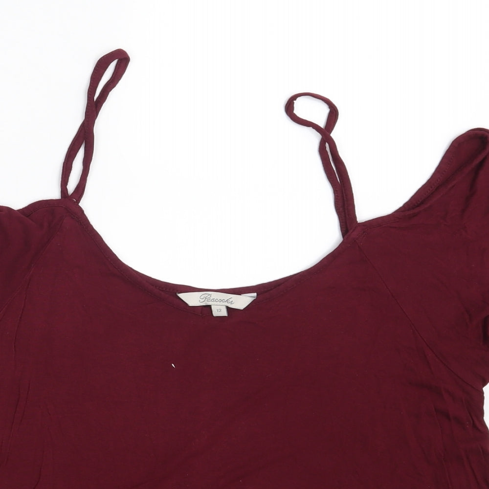 Peacocks Womens Purple   Basic Blouse Size 12
